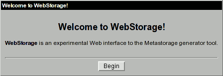 [center WebStorage welcome page]